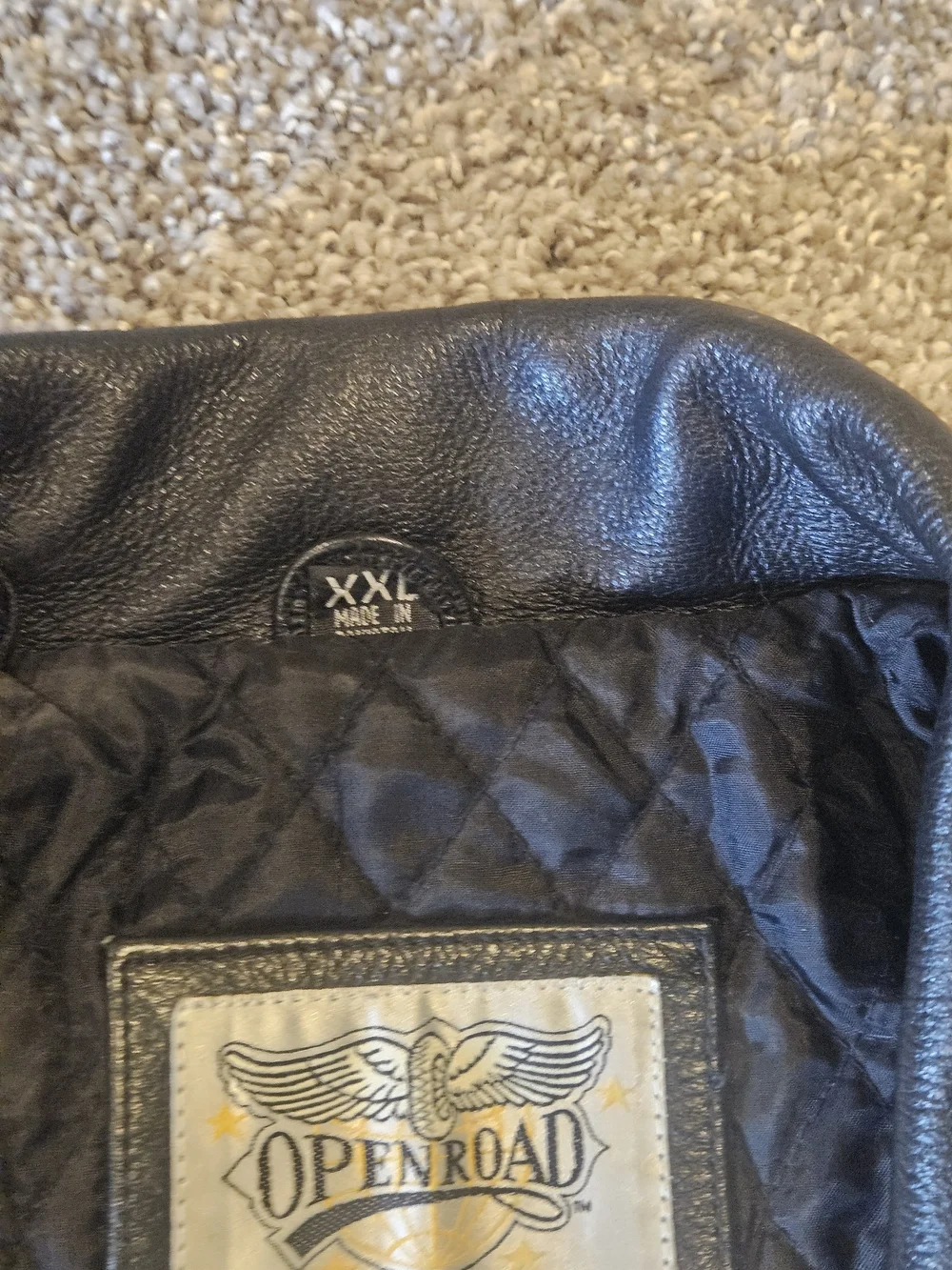 WILSON XXL Open Road Black Leather Belted Motorcycle Jacket Insulated Vintage